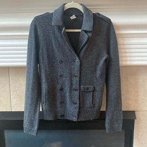 JCrew 2009 military style cardigan sweater
